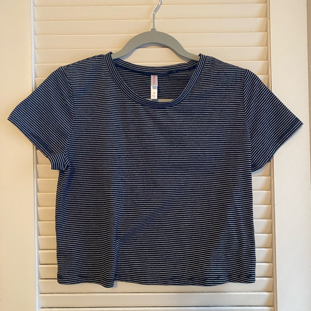 Striped black and white crop